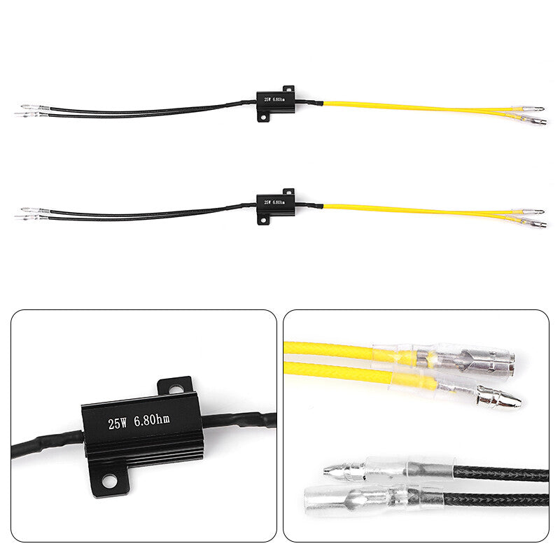 2 Motorcycle Turn Signal Indicator LED Load Resistor Flash Blinker Universal