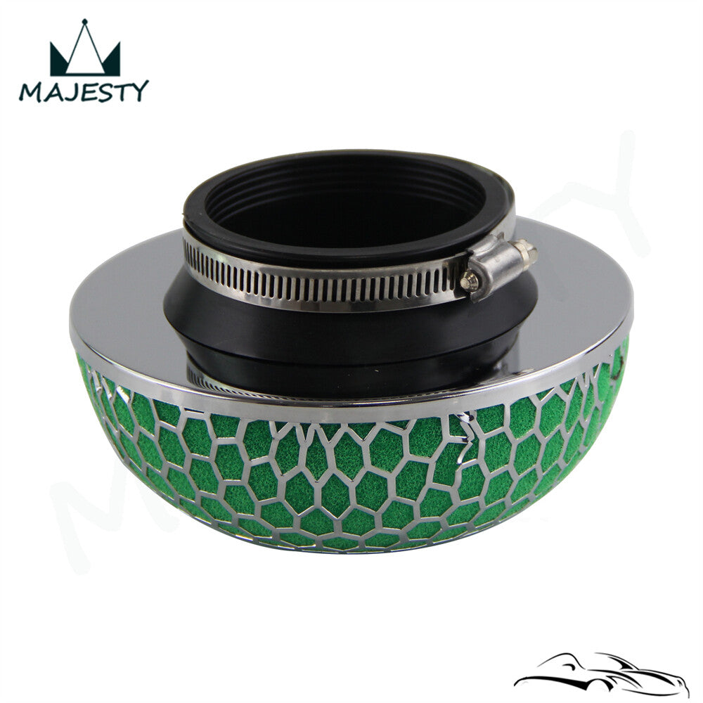 Universal 3 76MM Mushroom Mesh Turbo/Cold/Short for Ram Air Intake Filter Green