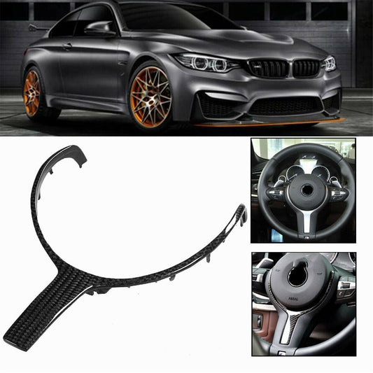 REAL Carbon Fiber Steering Wheel Trim Fit For M-Sport F22 F20 F30 F32 F10 X5 n