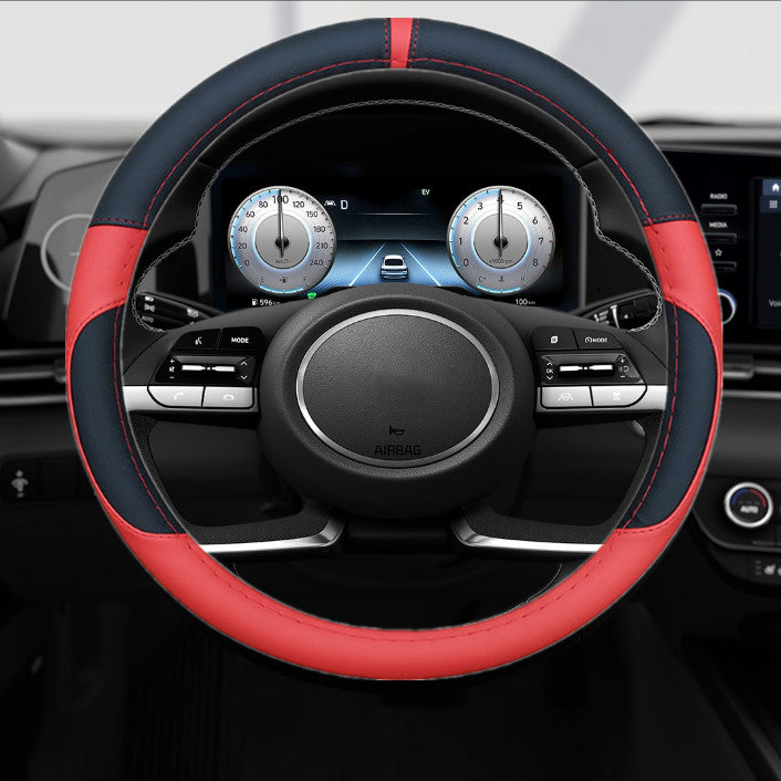 Accessories Black&red Steering Wheel Cover 1pcs for Hyundai for Elantra 2021-2023 v