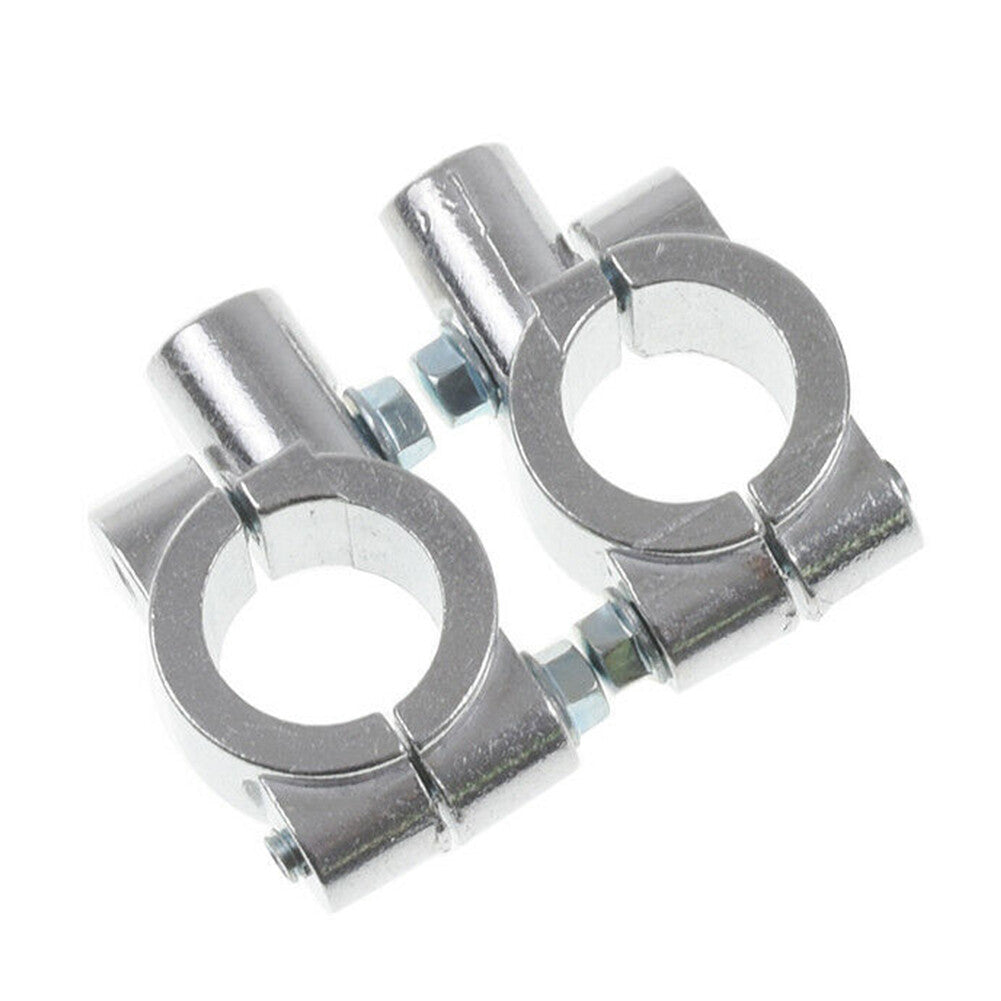 22MM M10 10mm Motorrad Lenker Spiegelhalterung Klemmadapter Chrom Paar