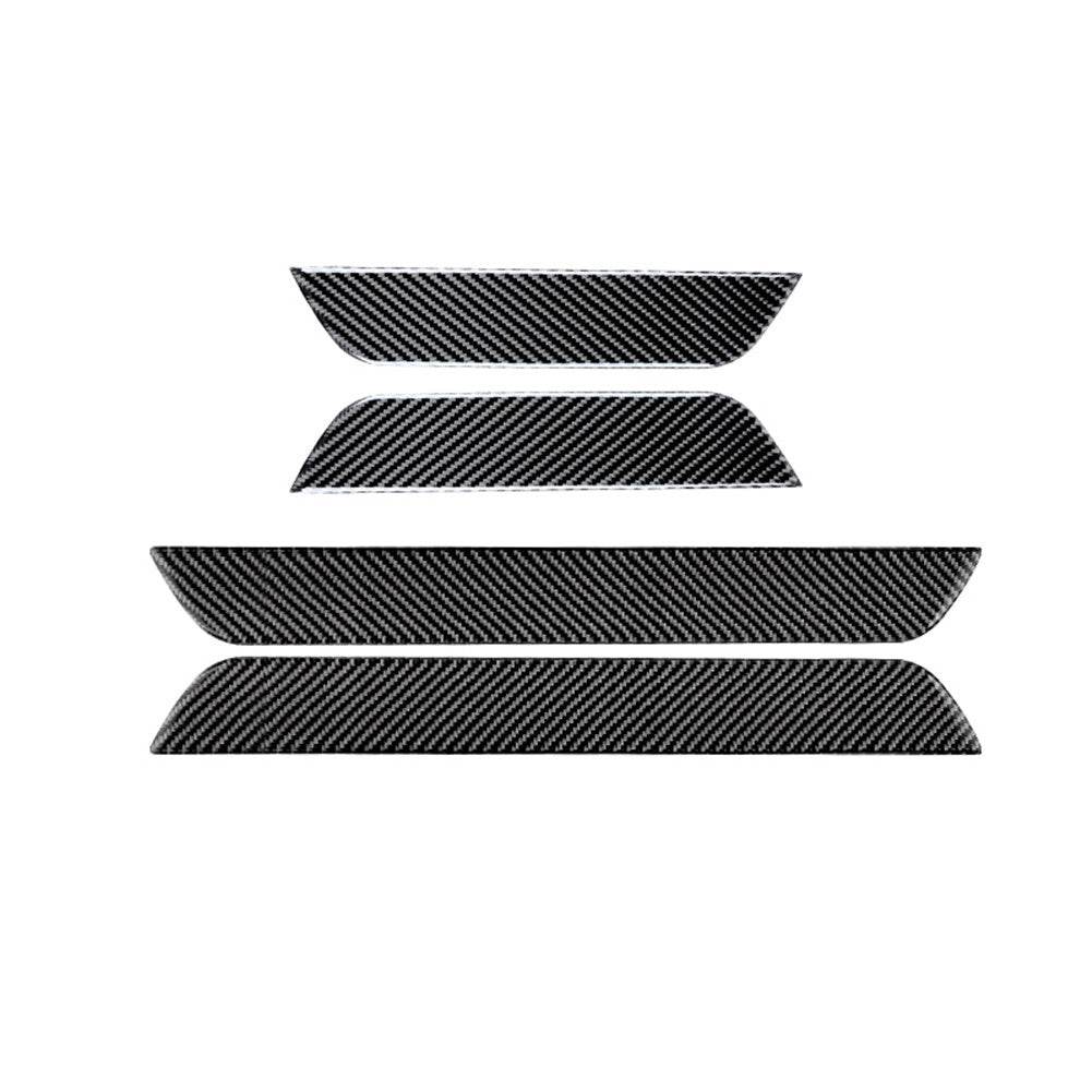 4pcs Carbon Fiber Built-In Threshold Cover Trim for Porsche Taycan 2019-2022