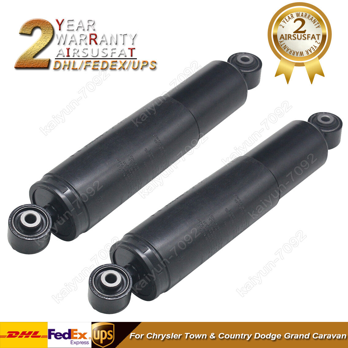 2X for 2012-2019 for Dodge Grand Caravan for Chrysler Town Country Rear Shock Absorber