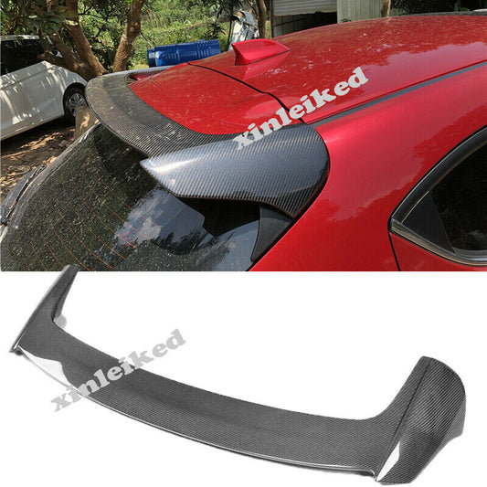 Rear Roof Spoiler Top Wing Real Carbon Fiber for Mazda 3 Axela Hatchback 2014-17