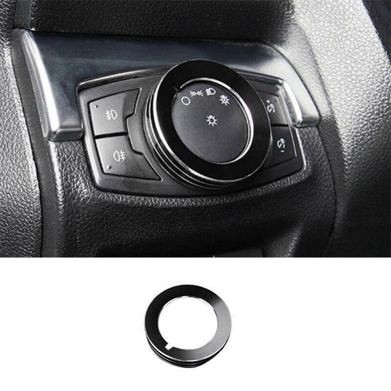 Headlight Switch Control Button Trim for Ford Explorer 2011-2019 Black Aluminum