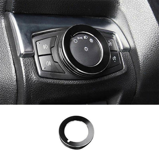 Headlight Switch Control Button Trim for Ford Explorer 2011-2019 Black Aluminum