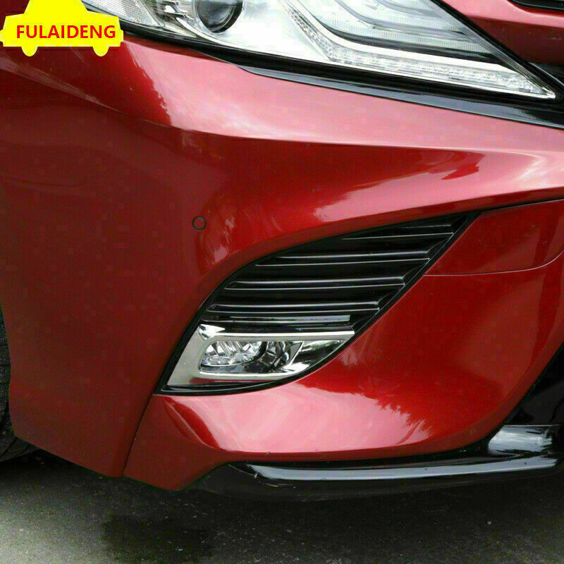 for Toyota for Camry SE XSE 2018-2021 Chrome Front Bumper Fog Light Lamp Cover Trim
