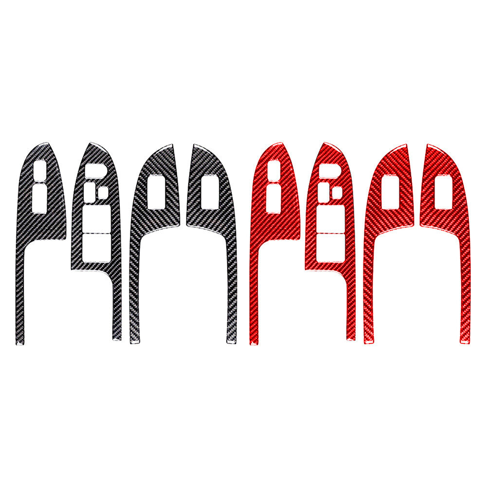 Carbon Fiber Window Lift Panel Switch Cover Trim for Honda Accord 2003-2007