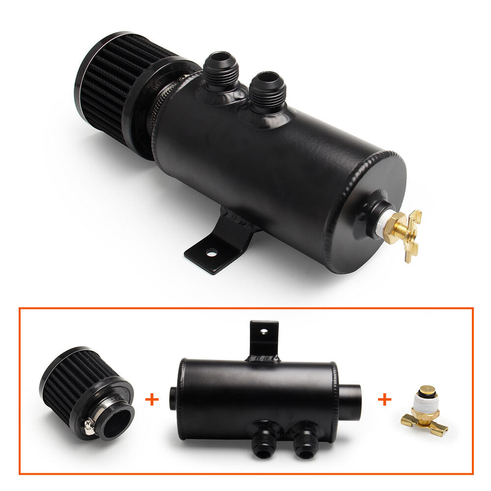 Universal oil tank kit, reservoir congestion tank with breather filter, aluminum 