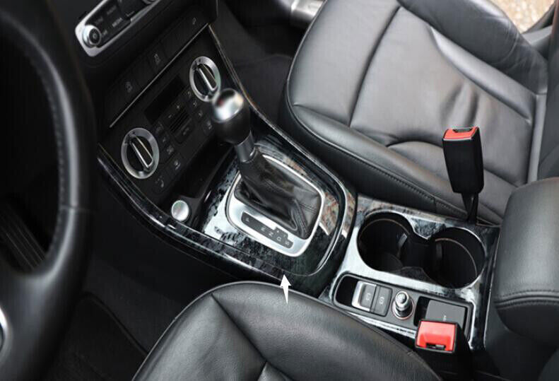 for Audi Q3 2015-18 ABS Black Wood Grain Inner Gear Shift Panel Decor Cover Trim
