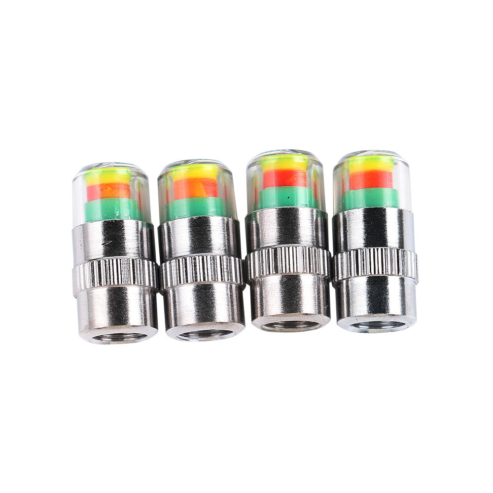 x4 Auto Car Tire Monitor Valve Dust Cap Air Pressure Indicator Sensor Eye Alert Q