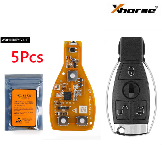 5¡Á VVDI BE Key Pro Improved Version W/ for Smart Key Shell 3 Buttons for Benz