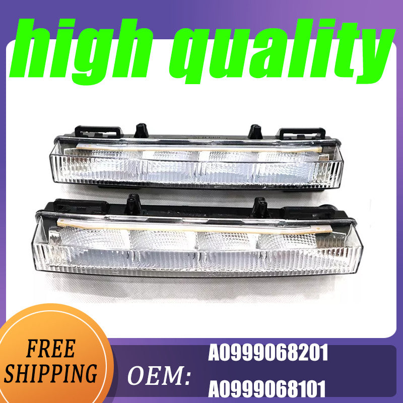 1. Dual front LED daytime running lights for Mercedes-Benz GL AMG 0999068201+0999068101