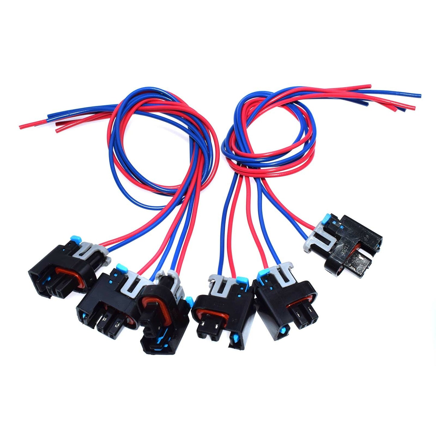 6-Piece Wiring Harness Connector, Bidirectional, Suitable for Universal for Saturn Fuel Injectors 575356 1P1575 PT2135- n