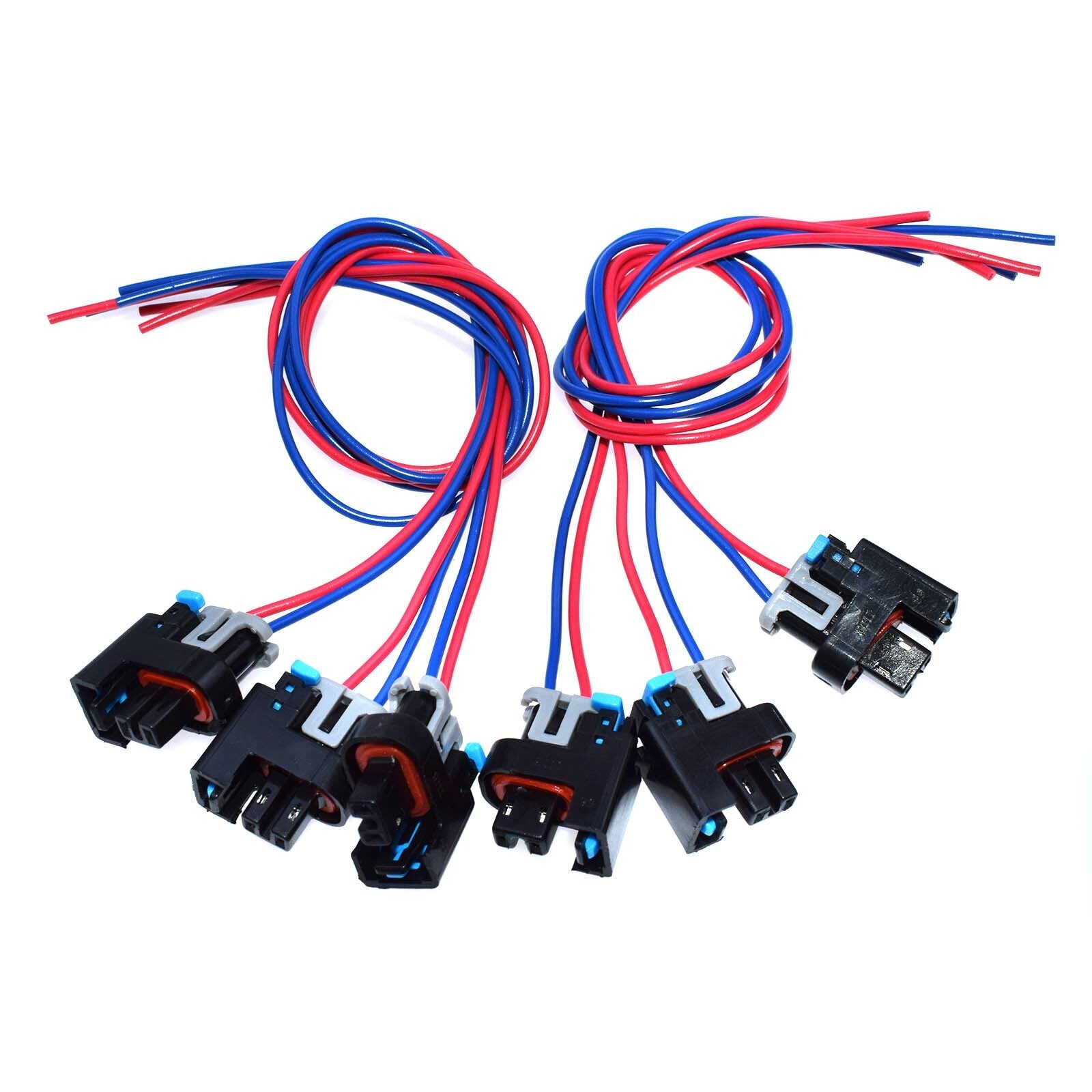 6-Piece Wiring Harness Connector, Bidirectional, Suitable for Universal for Saturn Fuel Injectors 575356 1P1575 PT2135- n
