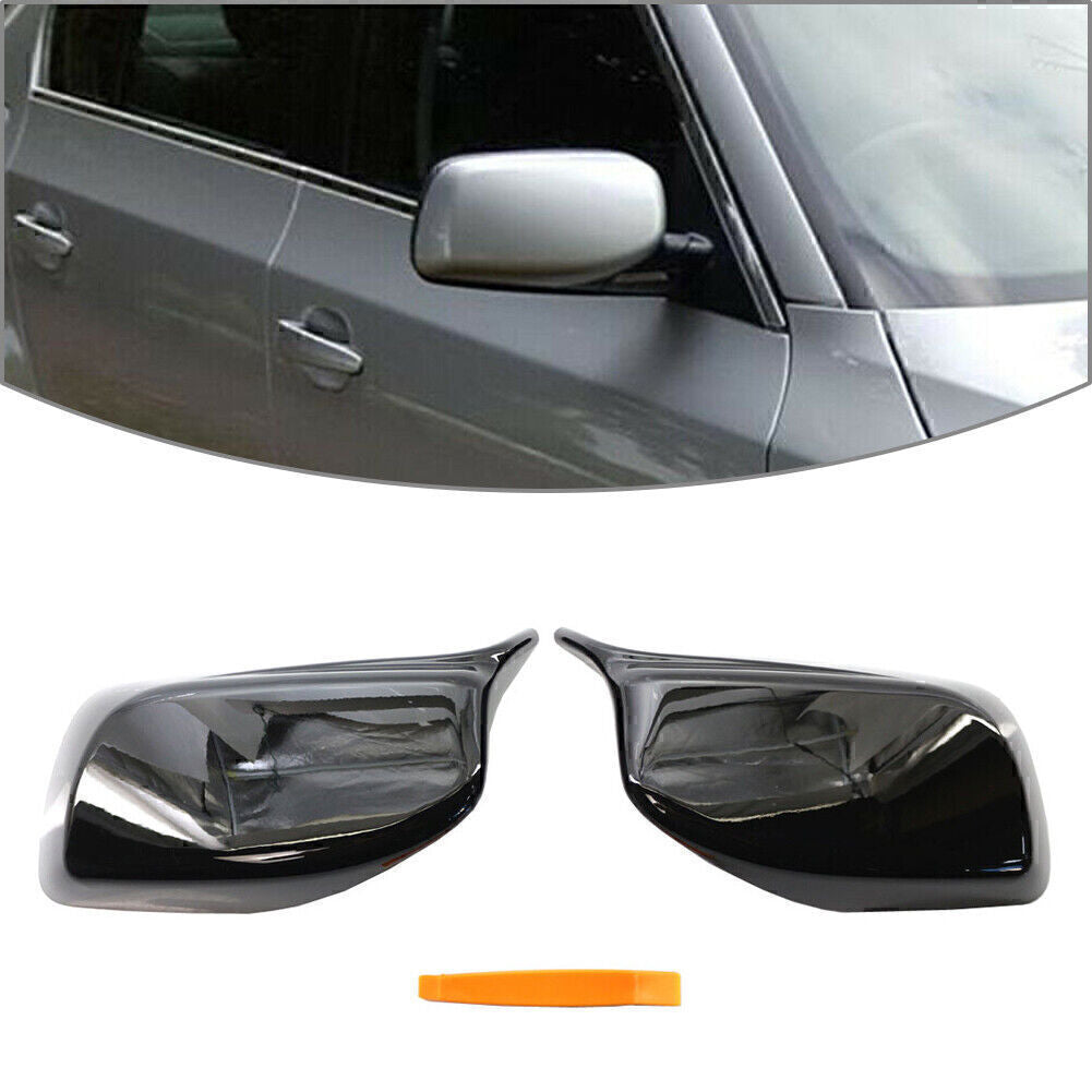 Pair Rear View Mirror Cover Trim For 2004-2007 05 for BMW E60 E61 With Removal Tool