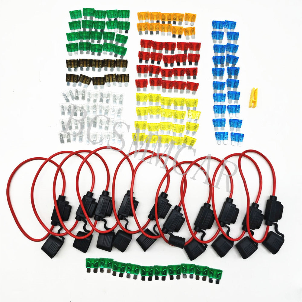 Car Fuse Holder Blade Fuse for Mini Medium Small Waterproof 120PC Auto Accessories