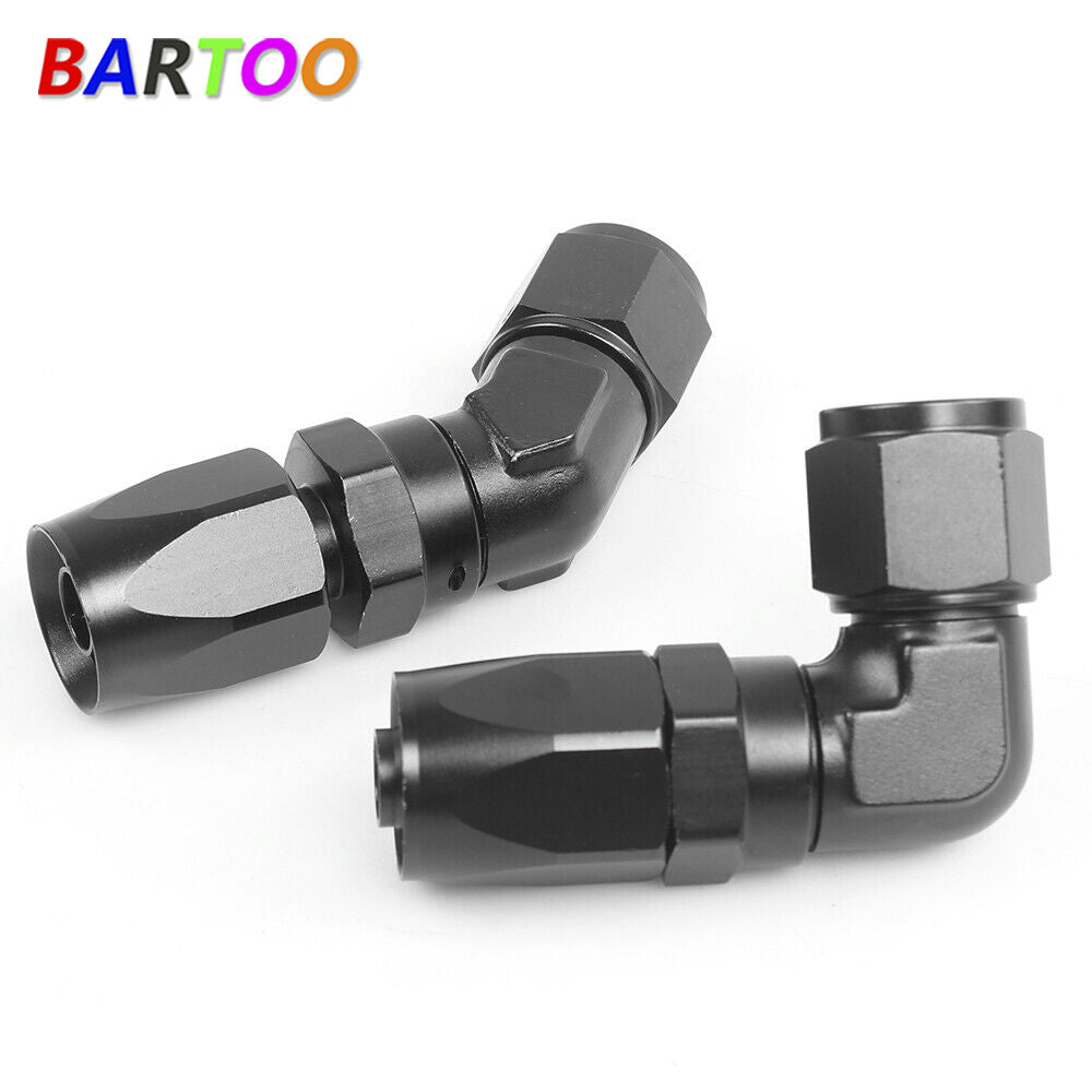 AN4/AN6/AN8/AN10/AN12 Alloy Adapter Fitting Forged Swivel Hose End 45/90 Degree Q