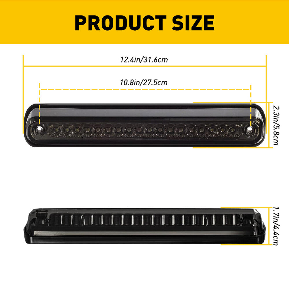 Black Pu 1988 - 1998 Black and White C/K1500 2500 3500 LED Triple Bright Surface - v