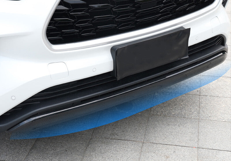 Front Bumper Grille Lower Strip Trim For Highlander Carbon ABS 20-23 B n