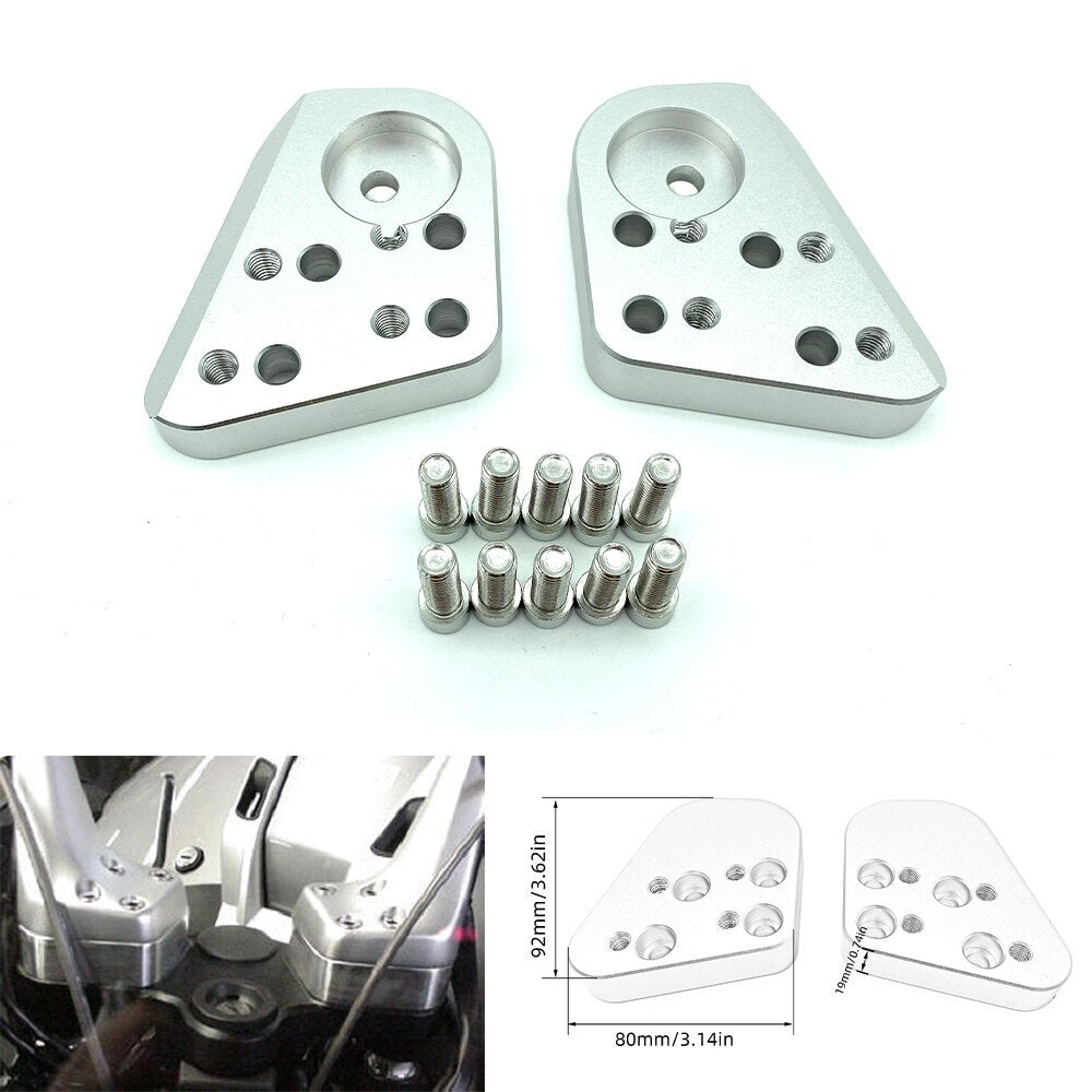 Silver Motorcycle Accessories Handlebar Riser for BMW R1200RT R1150RT R1100RT