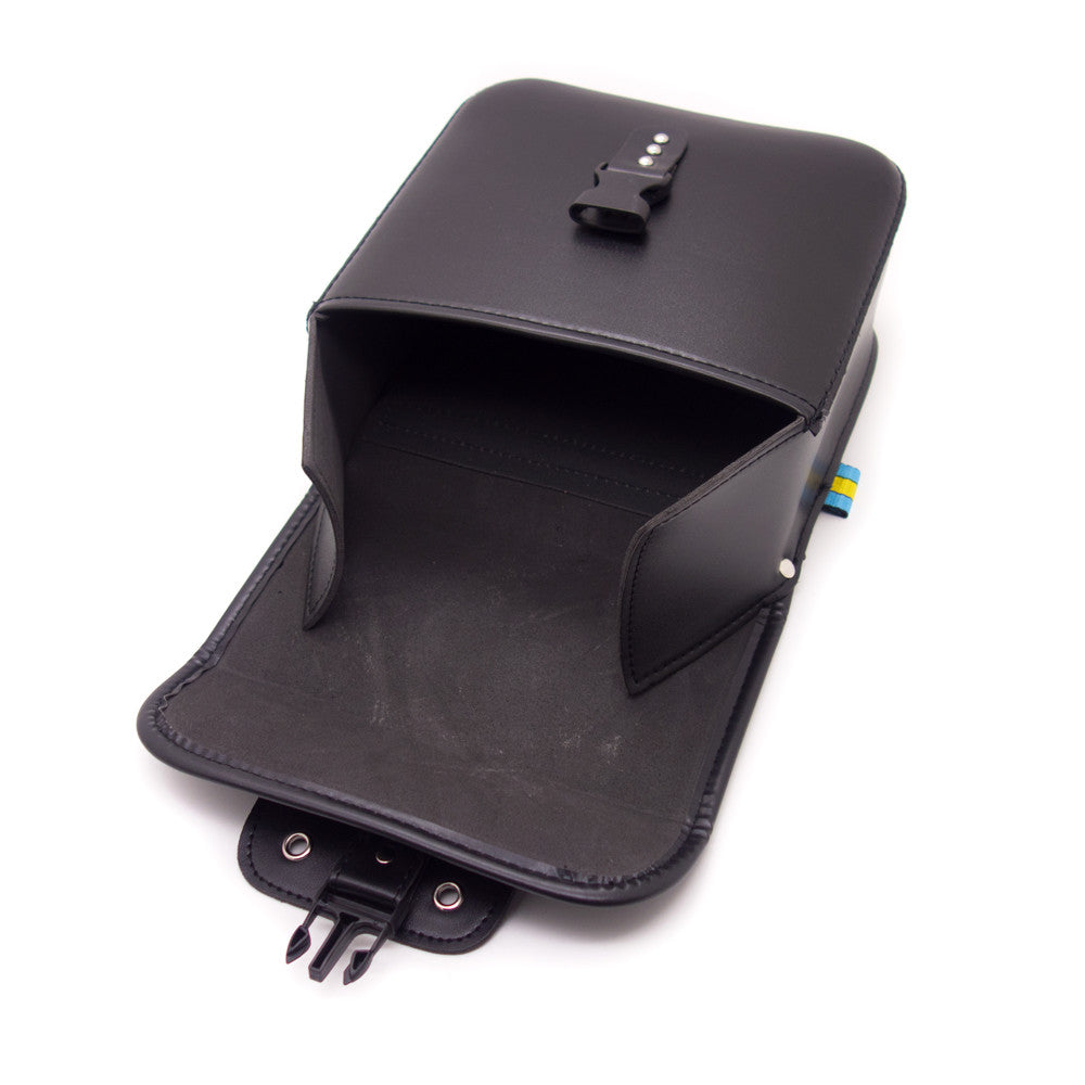 Motorcycle Black PU Leather Saddlebags Saddle Bags Pouch Bag for Harley for Honda Q