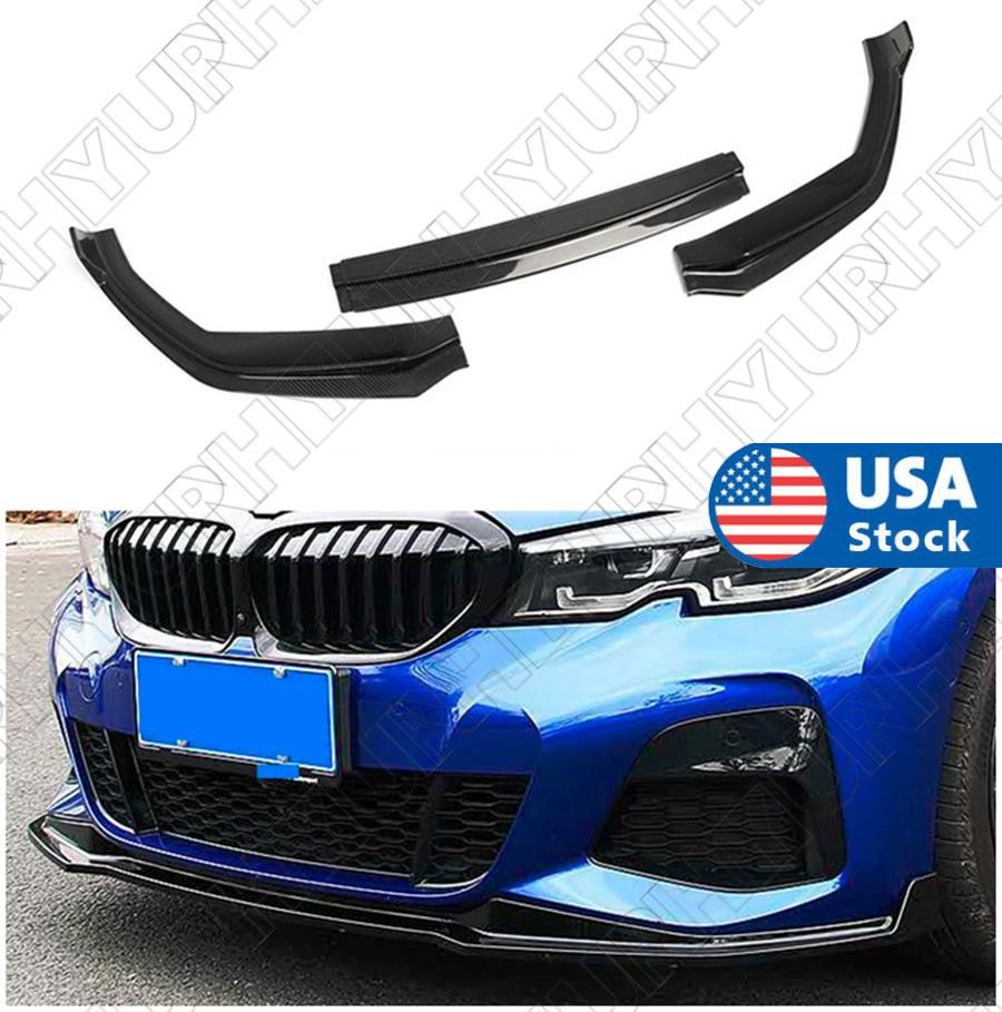 For 2019-2021 for BMW 3 Series G20 G28 330 340 Bumper Front Lip Splitter Gloss 1Set Q