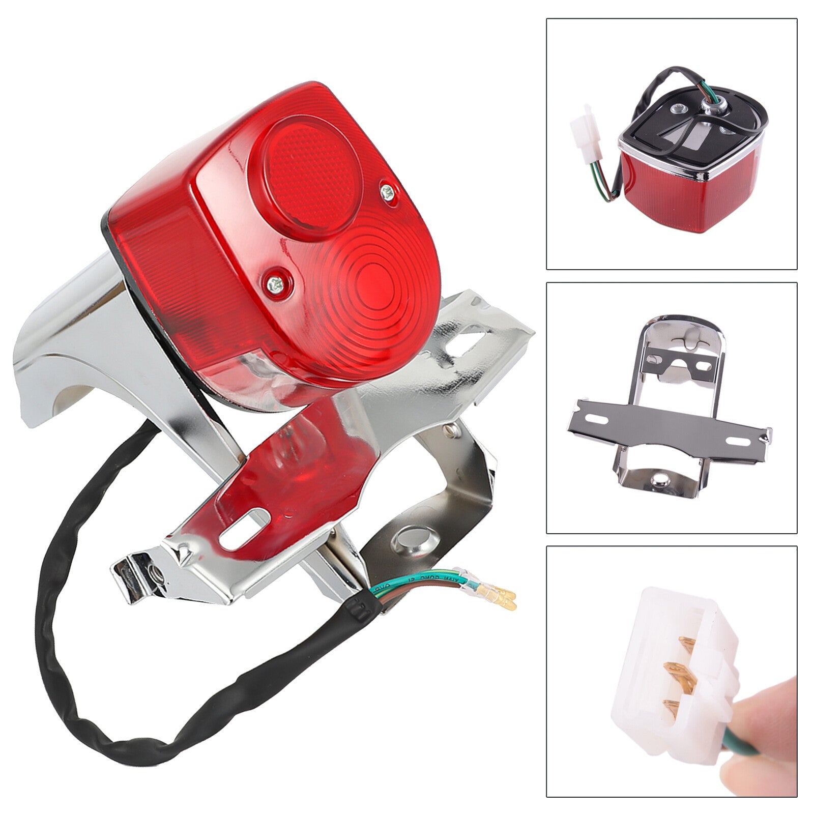 Replace for Honda ST70 DAX ST50 ST90 CT50 CT70 Rear Brake Tail Light w/ Bracket