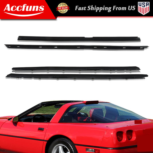 Suitable for 1990-1996 for Corvette New Window Scan Weatherstrip Felt Sealing Kit (4 Pieces) n