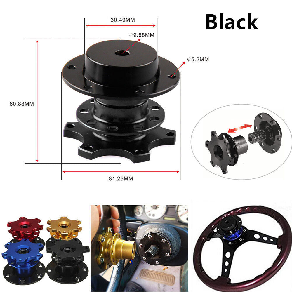 1-piece racing car quick-release buckle steering wheel and wheel hub adapter kit - universal n