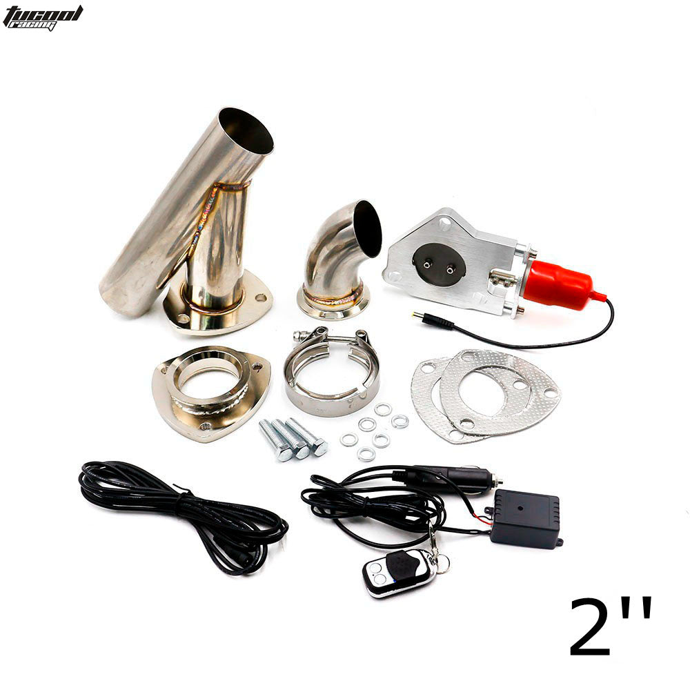 251mmCar Electric Exhaust Catback Downpipe Cutout E-Cut Out Valve Motor Remote n