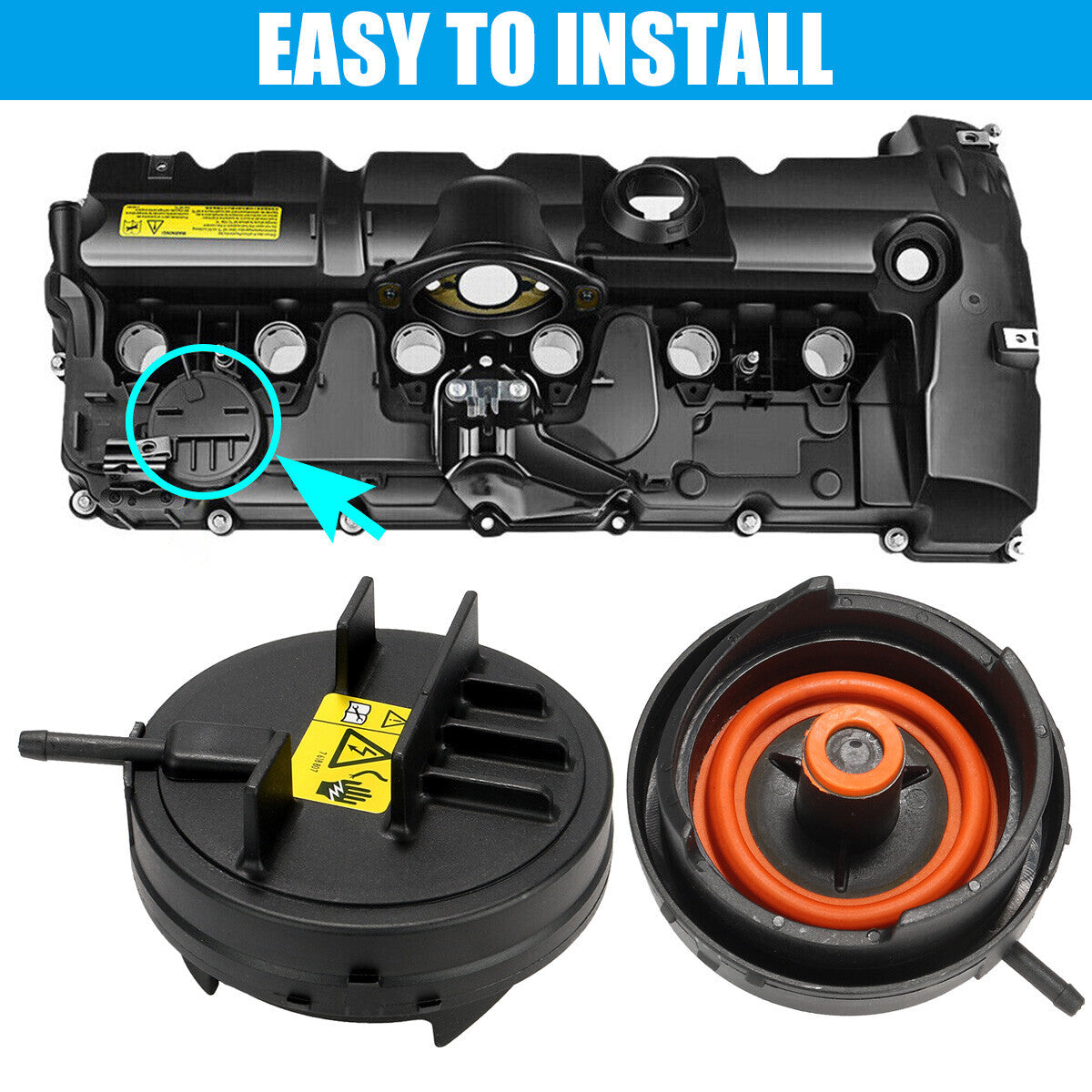1PC New Valve Cover Cap 11127552281 for BMW E82 E90 E70 Z4 X3 X5 128i 328i 528i Q