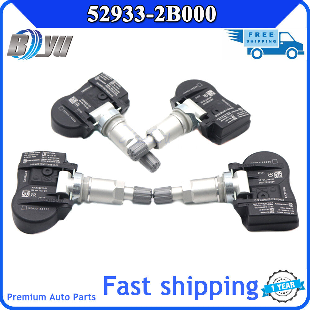 4-pack Tire Pressure Sensor (TPMS) Monitoring System 52933-2B000, brand new, suitable for Hyundai and for Kia . v