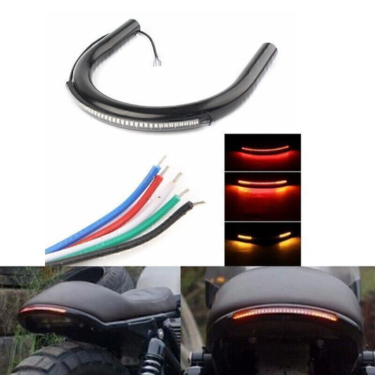 230mm Cafe Racer Frame Hoop Tracker End for Seat Loop Large & LED Turn Brake Light Q