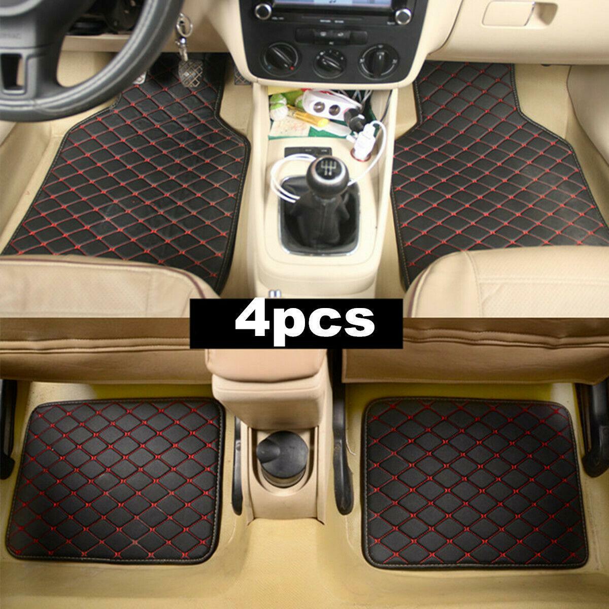 Front and rear car floor mats, waterproof and non-slip, 4-piece set, universal polyurethane synthetic leather. n