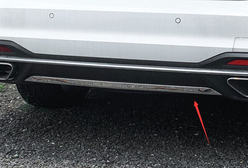 for Audi A4 S4 2020-2024 Silver Titanium Rear Bumper Lower Protector Strip Guard