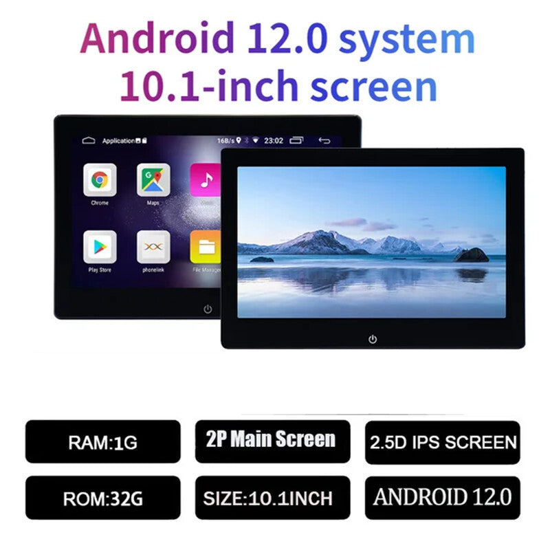 2Pc Car Headrest Monitor 4K Touch Screen 10.1 Inch Android 12 WIFI Video Player