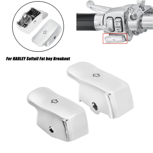Chrome Turn Signal Switch Button Covers Extended for Harley Sportster Softail