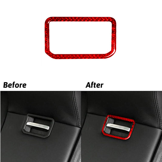 Red Carbon Fiber Rear Armrest Switch Trim For Land for Range Rover Sport 2014-2017