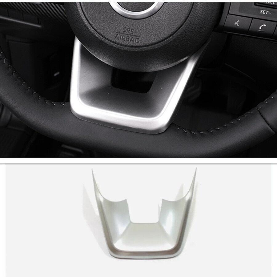 for Nissan Rogue 2021-23 ABS Silver Inner Steering Wheel Button Frame Cover Trim