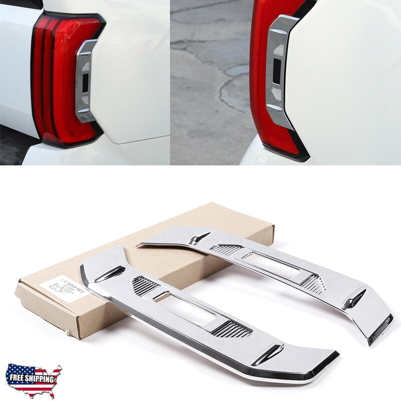 Silver taillight side light trim cover for Tundra 2022-2023 2 pieces n