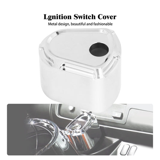 Chrome Ignition Switch Cover Fit for Harley Electra Road Street Glide 2007-2013 Q