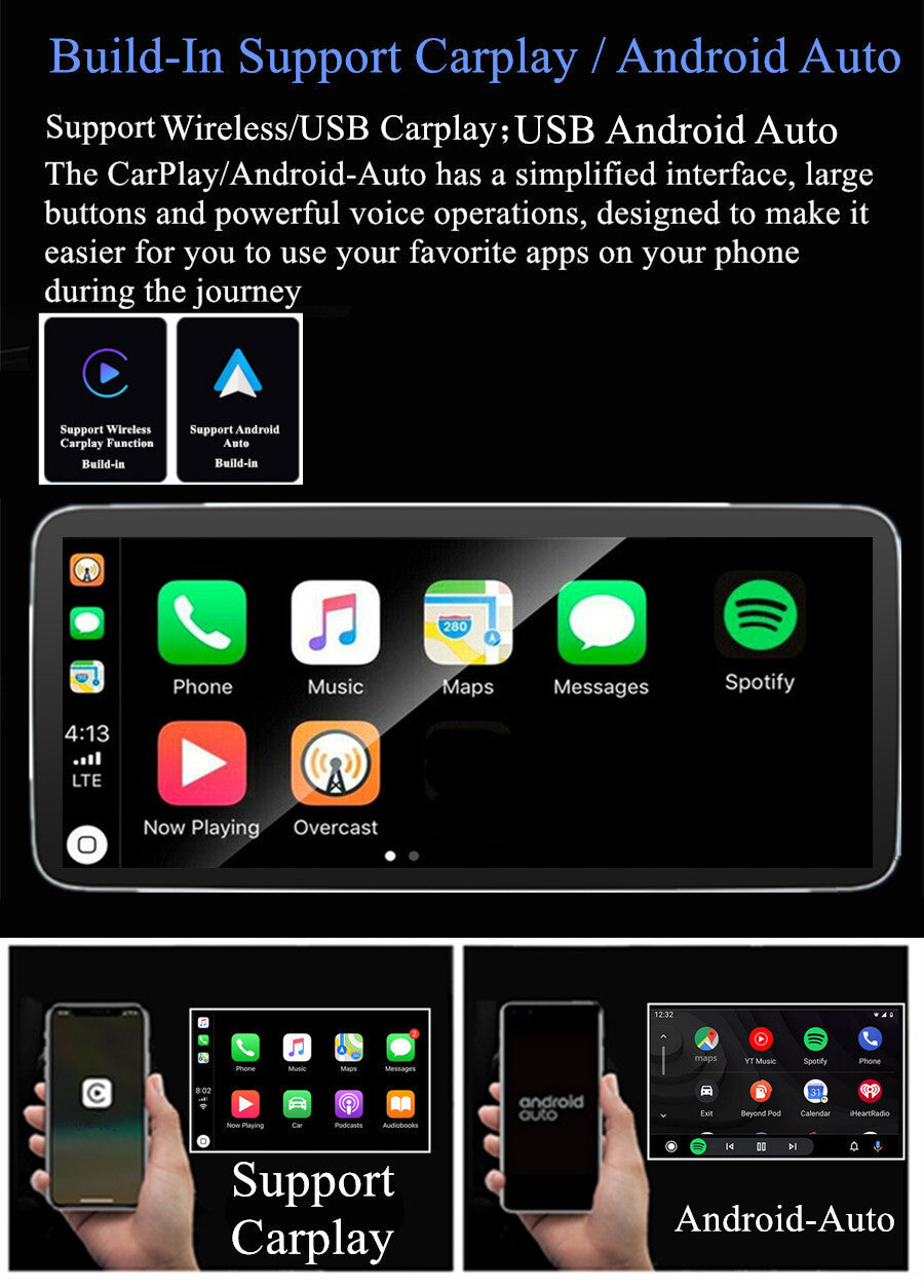 12.3 Android 10.0 Stereo Radio For 2007-2010 for Mercedes W204 S204 C Class Carplay