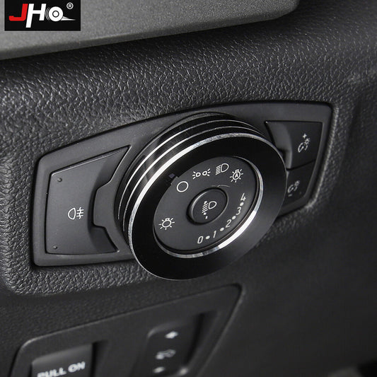 Headlight Lamp Switch Button Knob Decor Ring Cover Trim for Ford F150 Explorer