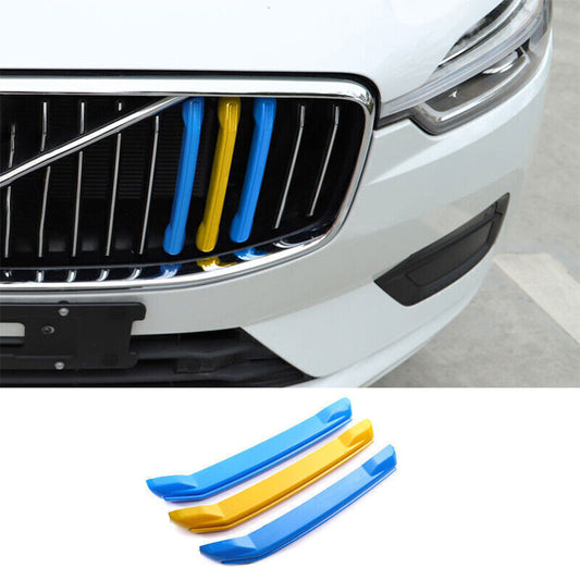 for Volvo XC60 2020-2023 3PCS 3-Color Front Bumper Center Hood Grill Strip n