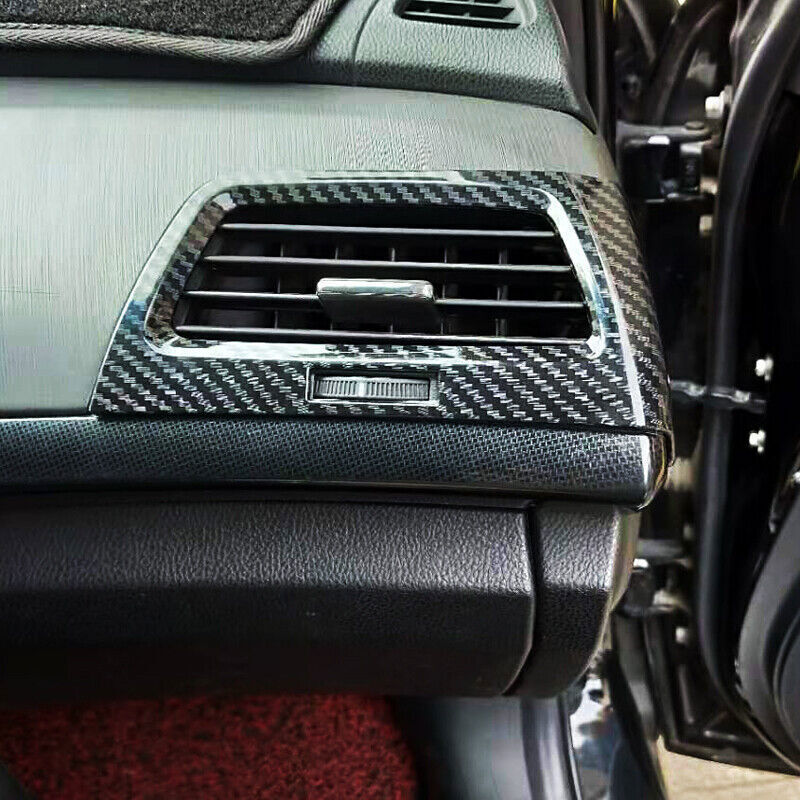 FOR 2008-12 for Honda Accord Crosstour Carbon Fiber Console LR Air Out Vent Trim 4P