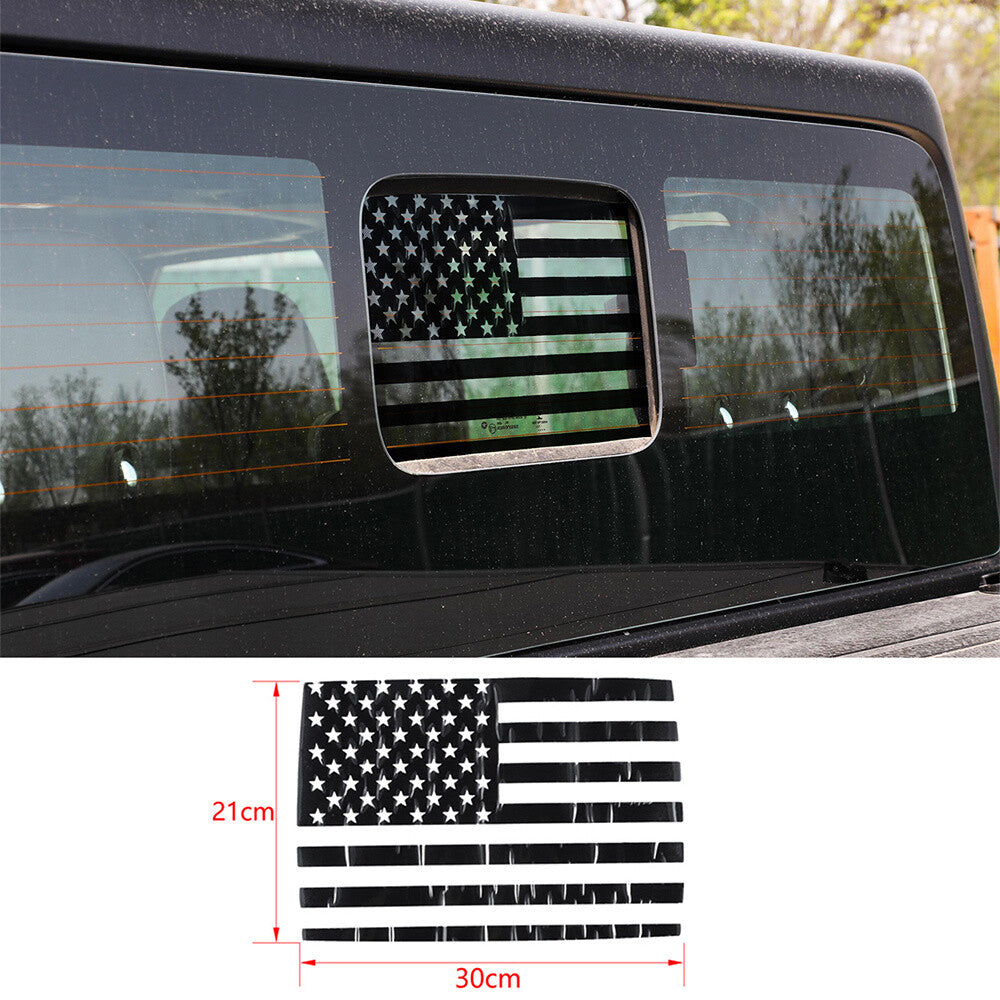 Rear Window Glass Middle Decal Sticker Trim for Jeep Gladiator JT 2020+ PVC Flag