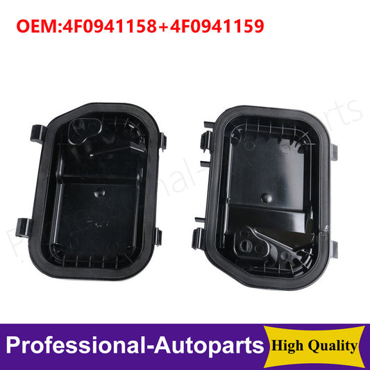 1Set LR Headlight Cover Protective Cap for AUDI 2005-2011 for A6 S6 RS6 C6