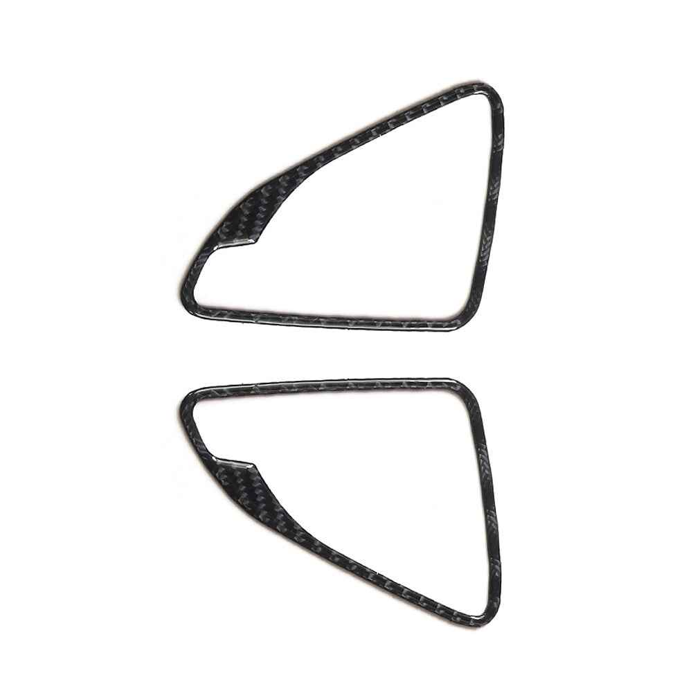 2Pcs Carbon Fiber Front Door Handle Frame Cover Trim for Honda Odyssey 2005-2010