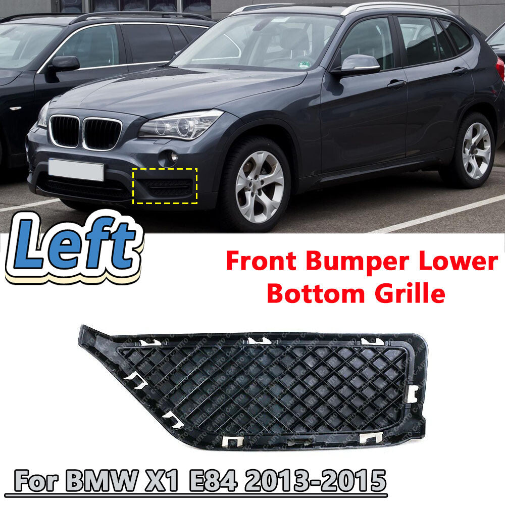 For X1 E84 2013- 2015 Left Side Front Bumper Lower Bottom Grille Mesh Trim v